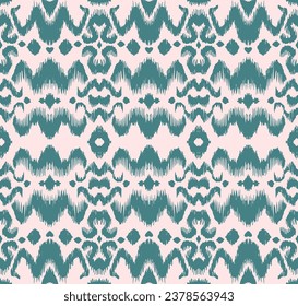 Tie dye art brush and lace. Vector Ethnic necklace. Ikat pattern. Shibori print with stripes and chevron. Ink textured japanese background. Bohemian fashion. Watercolor texture. Hand drawn, not AI