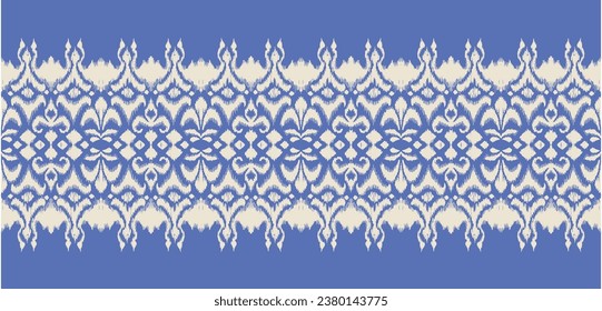 Tie dye art brush and lace. Vector Ethnic necklace. Ikat pattern. Shibori print with stripes and chevron. Ink textured japanese background. Bohemian fashion. Watercolor texture. Hand drawn, not AI