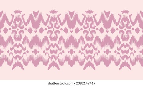 Tie dye art brush and lace. Vector Ethnic necklace. Ikat pattern. Shibori print with stripes and chevron. Ink textured japanese background. Bohemian fashion. Watercolor texture. Hand drawn, not AI