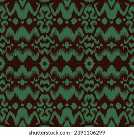 Tie dye art brush and lace. Vector Ethnic necklace. Ikat pattern. Shibori print with stripes and chevron. Ink textured japanese background. Bohemian fashion. Watercolor texture. Hand drawn, not AI