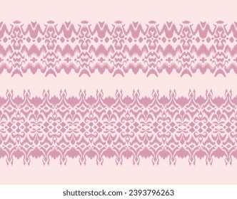 Tie dye art brush and lace. Vector Ethnic necklace. Ikat pattern. Shibori print with stripes and chevron. Ink textured japanese background. Bohemian fashion. Watercolor texture. Hand drawn, not AI