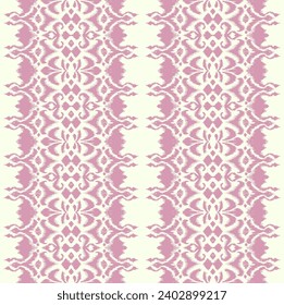Tie dye art brush and lace. Vector Ethnic necklace. Ikat pattern. Shibori print with stripes and chevron. Ink textured japanese background. Bohemian fashion. Watercolor texture. Hand drawn, not AI