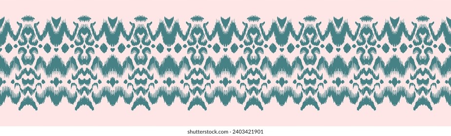 Tie dye art brush and lace. Vector Ethnic necklace. Ikat pattern. Shibori print with stripes and chevron. Ink textured japanese background. Bohemian fashion. Watercolor texture. Hand drawn, not AI