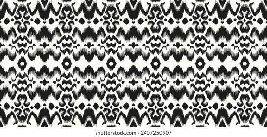 Tie dye art brush and lace. Vector Ethnic necklace. Ikat pattern. Shibori print with stripes and chevron. Ink textured japanese background. Bohemian fashion. Watercolor texture. Hand drawn, not AI