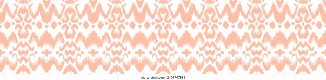 Tie dye art brush and lace. Vector Ethnic necklace. Ikat pattern. Shibori print with stripes and chevron. Ink textured japanese background. Bohemian fashion. Watercolor texture. Hand drawn, not AI