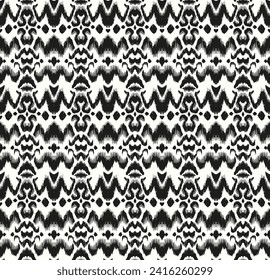 Tie dye art brush and lace. Vector Ethnic necklace. Ikat pattern. Shibori print with stripes and chevron. Ink textured japanese background. Bohemian fashion. Watercolor texture. Hand drawn, not AI