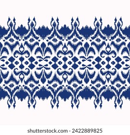 Tie dye art brush and lace. Vector Ethnic necklace. Ikat pattern. Shibori print with stripes and chevron. Ink textured japanese background. Bohemian fashion. Watercolor texture. Hand drawn, not AI