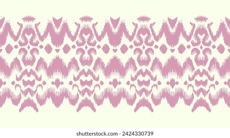 Tie dye art brush and lace. Vector Ethnic necklace. Ikat pattern. Shibori print with stripes and chevron. Ink textured japanese background. Bohemian fashion. Watercolor texture. Hand drawn, not AI