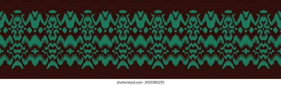 Tie dye art brush and lace. Vector Ethnic necklace. Ikat pattern. Shibori print with stripes and chevron. Ink textured japanese background. Bohemian fashion. Watercolor texture. Hand drawn, not AI