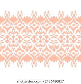 Tie dye art brush and lace. Vector Ethnic necklace. Ikat pattern. Shibori print with stripes and chevron. Ink textured japanese background. Bohemian fashion. Watercolor texture. Hand drawn, not AI