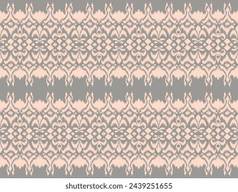 Tie dye art brush and lace. Vector Ethnic necklace. Ikat pattern. Shibori print with stripes and chevron. Ink textured japanese background. Bohemian fashion. Watercolor texture. Hand drawn, not AI
