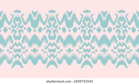 Tie dye art brush and lace. Vector Ethnic necklace. Ikat pattern. Shibori print with stripes and chevron. Ink textured japanese background. Bohemian fashion. Watercolor texture. Hand drawn, not AI