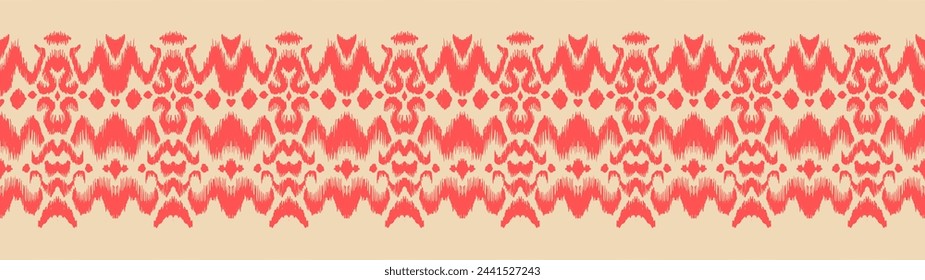 Tie dye art brush and lace. Vector Ethnic necklace. Ikat pattern. Shibori print with stripes and chevron. Ink textured japanese background. Bohemian fashion. Watercolor texture. Hand drawn, not AI