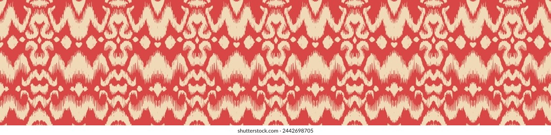 Tie dye art brush and lace. Vector Ethnic necklace. Ikat pattern. Shibori print with stripes and chevron. Ink textured japanese background. Bohemian fashion. Watercolor texture. Hand drawn, not AI