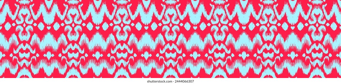Tie dye art brush and lace. Vector Ethnic necklace. Ikat pattern. Shibori print with stripes and chevron. Ink textured japanese background. Bohemian fashion. Watercolor texture. Hand drawn, not AI