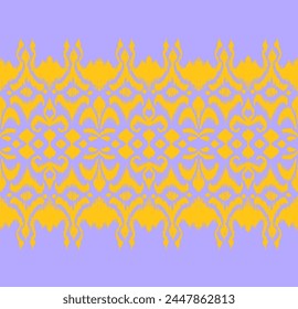 Tie dye art brush and lace. Vector Ethnic necklace. Ikat pattern. Shibori print with stripes and chevron. Ink textured japanese background. Bohemian fashion. Watercolor texture. Hand drawn, not AI