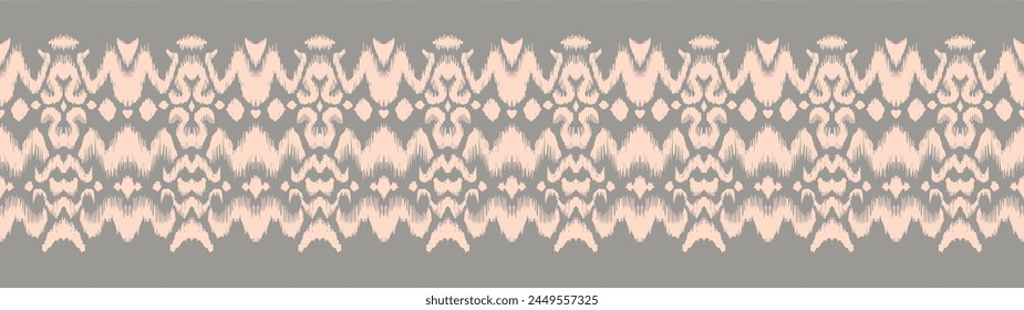 Tie dye art brush and lace. Vector Ethnic necklace. Ikat pattern. Shibori print with stripes and chevron. Ink textured japanese background. Bohemian fashion. Watercolor texture. Hand drawn, not AI
