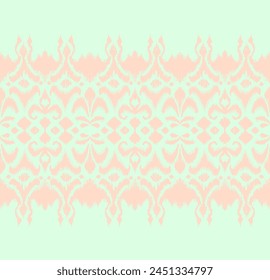 Tie dye art brush and lace. Vector Ethnic necklace. Ikat pattern. Shibori print with stripes and chevron. Ink textured japanese background. Bohemian fashion. Watercolor texture. Hand drawn, not AI