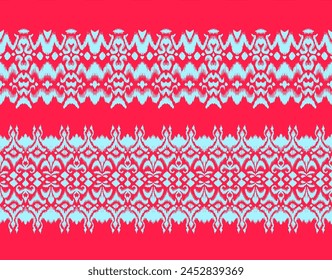 Tie dye art brush and lace. Vector Ethnic necklace. Ikat pattern. Shibori print with stripes and chevron. Ink textured japanese background. Bohemian fashion. Watercolor texture. Hand drawn, not AI