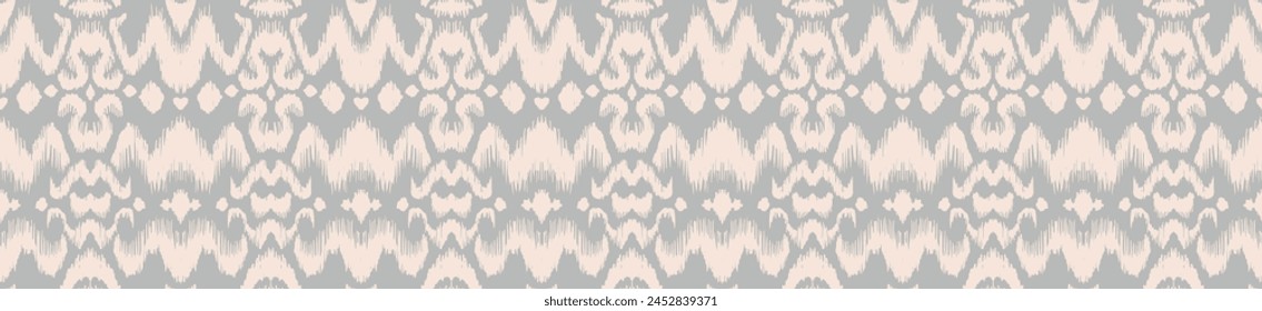 Tie dye art brush and lace. Vector Ethnic necklace. Ikat pattern. Shibori print with stripes and chevron. Ink textured japanese background. Bohemian fashion. Watercolor texture. Hand drawn, not AI