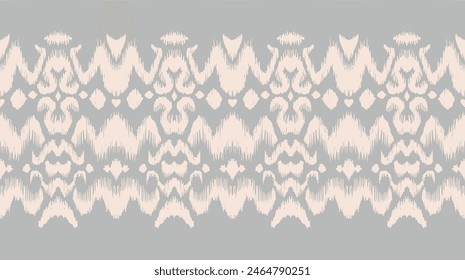 Tie dye art brush and lace. Vector Ethnic necklace. Ikat pattern. Shibori print with stripes and chevron. Ink textured japanese background. Bohemian fashion. Watercolor texture. Hand drawn, not AI