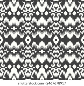 Tie dye art brush and lace. Vector Ethnic necklace. Ikat pattern. Shibori print with stripes and chevron. Ink textured japanese background. Bohemian fashion. Watercolor texture. Hand drawn, not AI