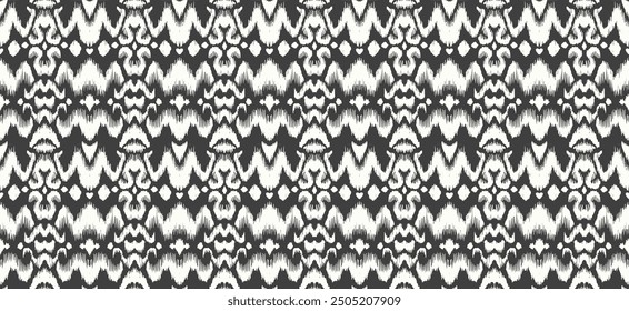 Tie dye art brush and lace. Vector Ethnic necklace. Ikat pattern. Shibori print with stripes and chevron. Ink textured japanese background. Bohemian fashion. Watercolor texture. Hand drawn, not AI