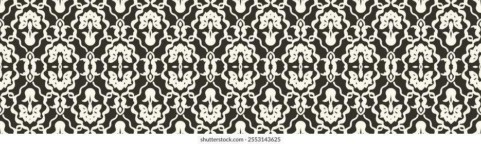 Tie dye art brush and lace. Vector Ethnic necklace. Ikat pattern. Shibori print with stripes and chevron. Ink textured japanese background. Bohemian fashion. Watercolor texture. Hand drawn, not AI