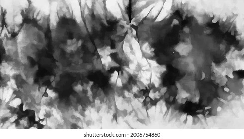 Tie dye background Geometric pattern texture Vector illustration Shibori Abstract batik brush seamless and repeat pattern design Black, white, dark, grey Paint splatter