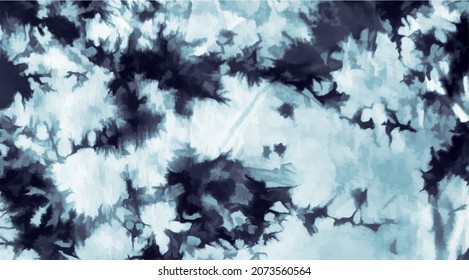 Tie dye background Geometric pattern texture Vector illustration Shibori Abstract batik brush seamless and repeat pattern design Black, white, blue, purple Paint splatter