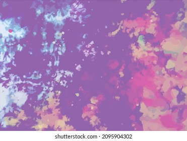 Tie dye background Geometric pattern texture Vector illustration Shibori Abstract batik brush seamless and repeat pattern design Paint splatter Curls, waves, dirty Blue, lavender