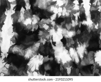 Tie dye background Geometric pattern texture Vector illustration Shibori Abstract batik brush seamless and repeat pattern design Black, white, gray Paint splatter Curls, waves, dirty