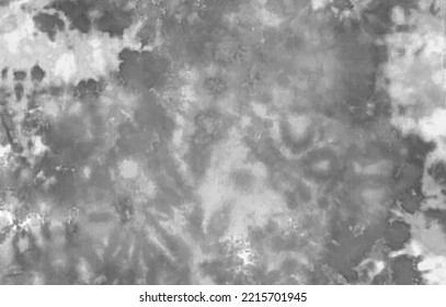 Tie dye background Geometric pattern texture Vector illustration Shibori Abstract batik brush repeat pattern design Paint splatter Curls, waves, dirty Black, white, gray
