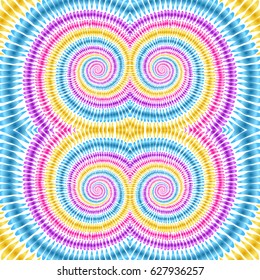 Tie dye background. Hippie style. Watercolor effect vector. Boho textile. Rainbow tie dye. Shibori. Editable vector made with clipping mask. Batik effect. Trendy wallpaper.