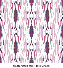 Tie Dye, Batik. Hand Drawn, Paint Texture Seamless Pattern.  Ethnic Surface. Hand Drawn Painted. Red Maroon Folklore Ancient Vintage Wallpaper  Woven Ornamental Tie dye Ornament.