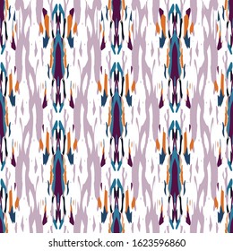 Tie Dye, Batik. Hand Drawn, Paint Texture Seamless Pattern.  Ethnic Surface. Hand Drawn Painted. Bordo Gray Traditional Modern Ancient Rug.  Geometry Woven Shibori Design.