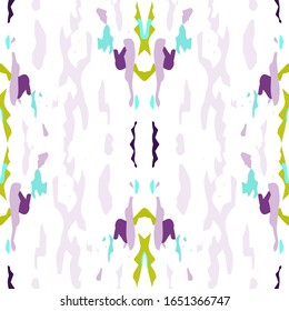 Cielo, Batik. Dibujo manual, Ornamento de textura de pintura.Superficie tradicional. Pintado Repita Infinito.  Tejidos de verano del folclore étnico Lilac Violet.  Arte Geométrico Shibori.