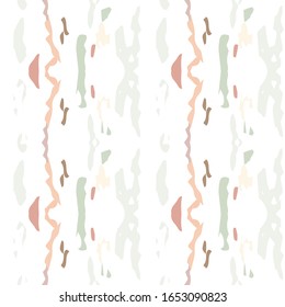 Tie Dye, Batik. Handgezeichnet, farbige Textur Nahtlose Muster.Ethnische Oberfläche. Handgezeichnet gestrichen. Braunes Ocker, altes Geo Folk Textil.  Geometrisches Zierfarbmuster