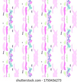 Tie Dye, Batik. Hand Drawn, Paint Texture Ornament. Traditional Surface. Endless Repeat Painting.  Pink Rose Vintage Old Traditional Fabric.  Graphic Ornamental Ikat Mosaic.