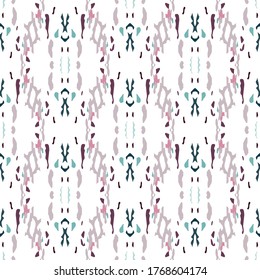 Tie Dye, Batik. Handgezeichnet, farbige Textur Nahtlose Muster.  Ethnische Oberfläche. Handgezeichnet gestrichen. Roter Maroon Traditional Native Modern Linen.  Ziergeometrisches Shibori-Design.