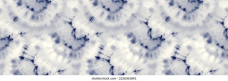 Tie Dye Batik Vector. Swirl Circle Shirt. Blue Vector Watercolor. Traditional Blue Tie Dye. Indigo Tiedye. Seamless Shibori Circle. Dirty Indigo Pattern. Round Dyed Repeat. Swirl Old Pattern.