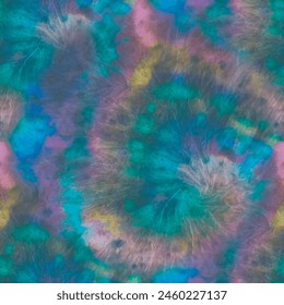 Tie Dye Boho Print. Circle Tie Dye Batik. Green Curve Watercolor. Black Paint Shibori. Tie Dye Swirl Circle. Vector Old Swirl Pattern. Abstract Dyed Pastel. Neon Dark Print. Spiral Blue Circle.