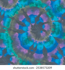 Tie Dye Boho Print. Paint Old Paint Pattern. Blue Vector Tye Die. Tie Dye Swirl Circle. Black Curve Tie Dye. Neon Dyed Print. Seamless Dark Grunge. Spiral Green Circle. Circle Tie Dye Print.