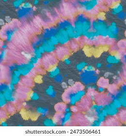 Tie Dye Boho Vector. Blue Dyed Print. Tie Dye Curve Circle. Seamless Dark Circle. Green Swirl Watercolour. Circle Tie Dye Print. Black Paint Tye Die. Spiral Blue Circle. Print Old Swirl Background.