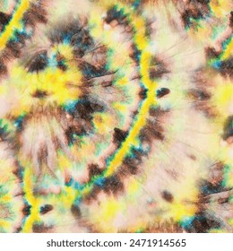 Vector Tie Dye Boho. Círculo de curva de tintado. Banda de tintes de corbata circular. Círculo marrón en espiral. Tejido gris sin costuras. Acuarela Blue Swirl. Estampado teñido de azul. Textura espiral verde. Fondo de pintura antigua en espiral