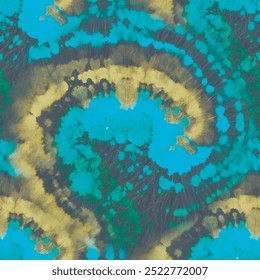 Tie Dye Boho Vector. Neon Dyed Print. Black Print Shibori. Circle Tie Dye Stripe. Tie Dye Curve Circle. Abstract Dark Circle. Spiral Blue Circle. Paint Old Shirt Background. Green Swirl Background.