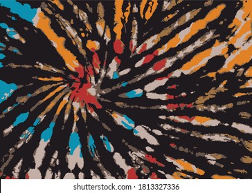 Tie Dye brown orange blue red  pattern background