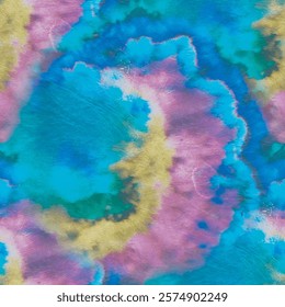 Tie Dye Brush Paint. Green Swirl Watercolour. Blue Dyed Print. Tie Dye Curve Circle. Spiral Blue Circle. Seamless Dark Tiedye. Black Print Texture. Circle Tie Dye Batik. Vector Old Paint Background.