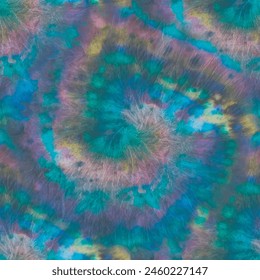 Tie Dye Brush Vector. Green Print Pattern. Paint Old Boho Background. Circle Tie Dye Batik. Seamless Dyed Fabric. Spiral Blue Circle. Blue Dark Print. Black Swirl Watercolor. Tie Dye Curve Circle.