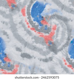 Tie Dye Circle Paint. Vector Dye Background Dirty Endless Mandala. Blue Seamless Batik. Grey Spiral Brush Tie Dye. Pink Vector Swirl. Seamless Repeat Pattern. Spiral Dyed Batik. Blue Swirl Watercolor.
